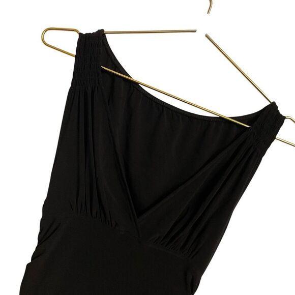 Norma Kamali Tara Side Drape Gown Black Size Small NWT - Picture 3 of 7